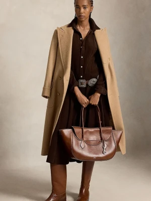 Polo Ralph Lauren sukienka rozkloszowana gładka z bawełną
