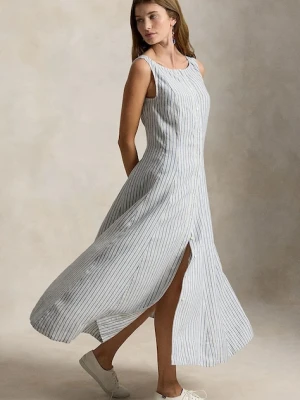 Polo Ralph Lauren sukienka rozkloszowana lniana