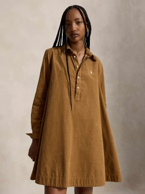 POLO RALPH LAUREN Sukienka | sztruks camel