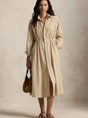 Polo Ralph Lauren sukienka z domieszką lnu