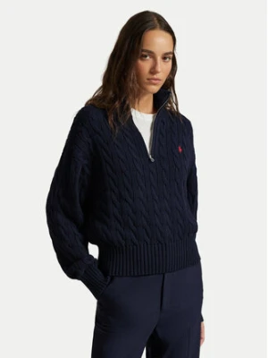 Polo Ralph Lauren Sweter 211963467002 Granatowy Relaxed Fit