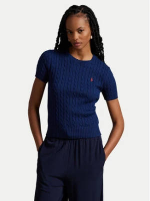 Polo Ralph Lauren Sweter 211965761001 Granatowy Slim Fit