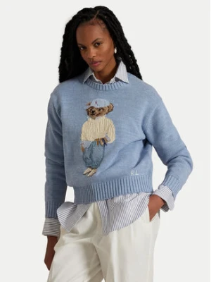 Polo Ralph Lauren Sweter 211965767001 Błękitny Relaxed Fit