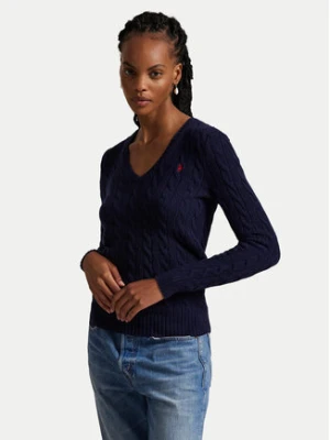 Polo Ralph Lauren Sweter 211971866003 Granatowy Slim Fit