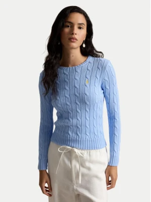 Polo Ralph Lauren Sweter 211971869512 Niebieski jasny Slim Fit