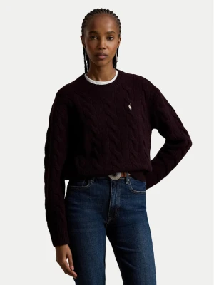 Polo Ralph Lauren Sweter 211A91216013 Fioletowy Straight Fit
