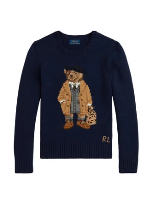 Polo Ralph Lauren Sweter 313978870001 Granatowy Regular Fit