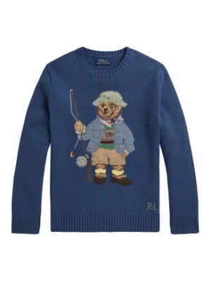 Polo Ralph Lauren Sweter 323B18571001 Granatowy Regular Fit