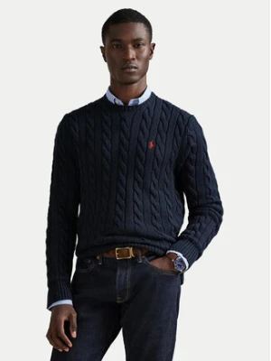 Polo Ralph Lauren Sweter 710775885001 Granatowy Regular Fit