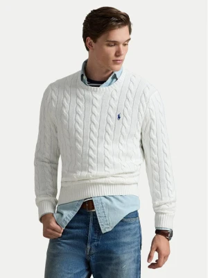 Polo Ralph Lauren Sweter 710775885033 Biały Regular Fit