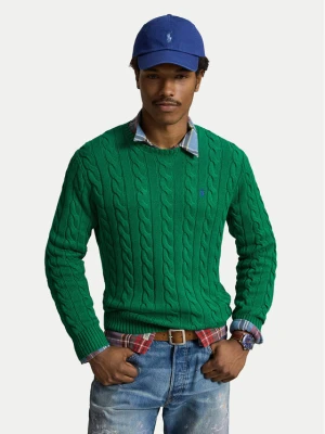 Polo Ralph Lauren Sweter 710775885552 Zielony ciemny Regular Fit