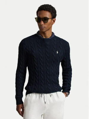 Polo Ralph Lauren Sweter 710775885555 Granatowy Regular Fit