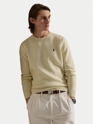 Polo Ralph Lauren Sweter 710810846035 Écru Regular Fit Kremowy