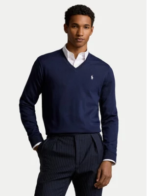 Polo Ralph Lauren Sweter 710876338011 Granatowy Regular Fit