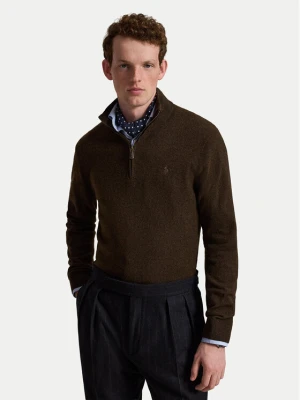 Polo Ralph Lauren Sweter 710876756503 Brązowy ciemny Regular Fit