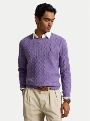 Polo Ralph Lauren Sweter 710876762502 Fioletowy jasny Regular Fit