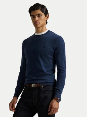 Polo Ralph Lauren Sweter 710946143006 Granatowy Slim Fit