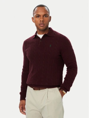Polo Ralph Lauren Sweter 710974165500 Bordowy Regular Fit