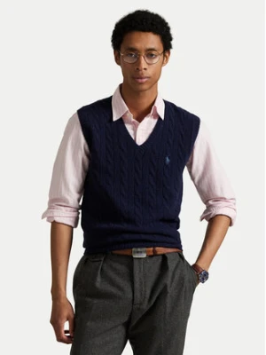 Polo Ralph Lauren Sweter 710974166001 Granatowy Regular Fit