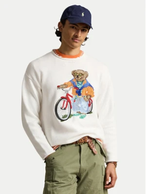 Polo Ralph Lauren Sweter 710B13896001 Biały Regular Fit