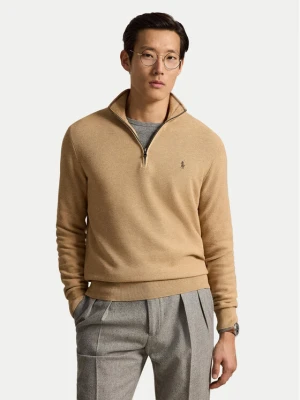 Polo Ralph Lauren Sweter 710B18060007 Brązowy jasny Regular Fit