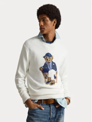 Polo Ralph Lauren Sweter 710B19758001 Biały Regular Fit
