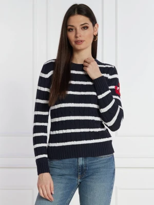 POLO RALPH LAUREN Sweter ANCHR STP | Regular Fit granatowy