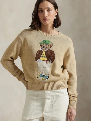Polo Ralph Lauren sweter bawełniany damski kolor beżowy lekki 211972121