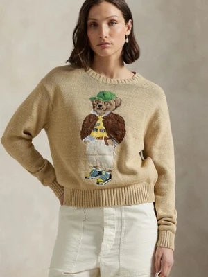 Polo Ralph Lauren sweter bawełniany damski kolor beżowy lekki 211972121