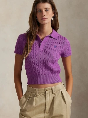 Polo Ralph Lauren sweter bawełniany damski kolor fioletowy lekki 211972118