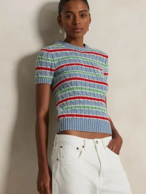 Polo Ralph Lauren sweter bawełniany damski kolor niebieski 211965755