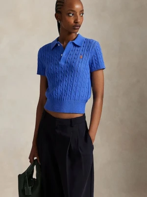 Polo Ralph Lauren sweter bawełniany damski kolor niebieski lekki 211972118