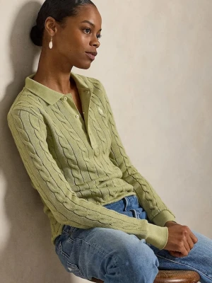 Polo Ralph Lauren sweter bawełniany damskie kolor zielony lekki 211959100