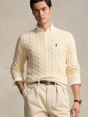Polo Ralph Lauren sweter bawełniany kolor beżowy