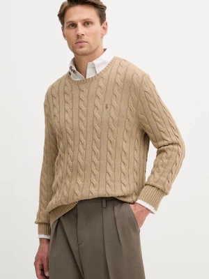 Polo Ralph Lauren sweter bawełniany kolor beżowy 710775885