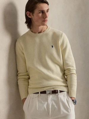 Polo Ralph Lauren sweter bawełniany kolor beżowy lekki 710810846