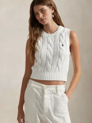 Polo Ralph Lauren sweter bawełniany kolor biały 211959295