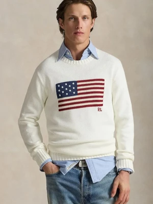 Polo Ralph Lauren sweter bawełniany kolor biały 710718281