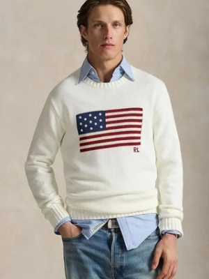 Polo Ralph Lauren sweter bawełniany kolor biały 710718281