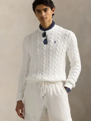 Polo Ralph Lauren sweter bawełniany kolor biały 710775885
