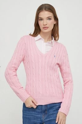 Polo Ralph Lauren sweter bawełniany kolor biały lekki