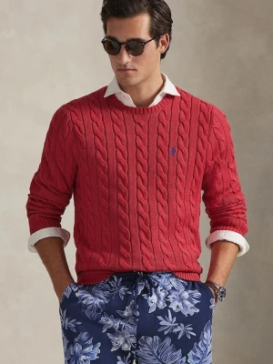 Polo Ralph Lauren sweter bawełniany kolor czerwony 710775885