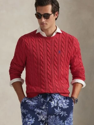 Polo Ralph Lauren sweter bawełniany kolor czerwony 710775885
