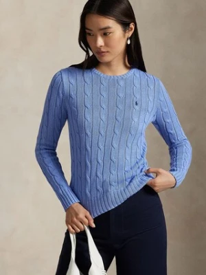Polo Ralph Lauren sweter bawełniany kolor fioletowy 211891640