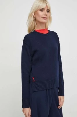 Polo Ralph Lauren sweter bawełniany kolor granatowy lekki 211898583
