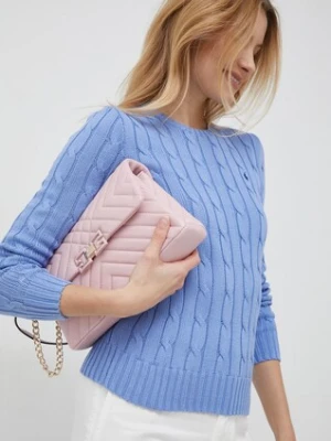 Polo Ralph Lauren sweter bawełniany kolor niebieski