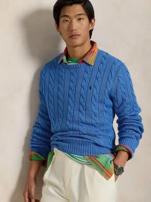Polo Ralph Lauren sweter bawełniany kolor niebieski 710775885