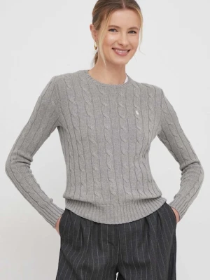 Polo Ralph Lauren sweter bawełniany kolor szary