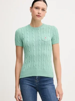 Polo Ralph Lauren sweter bawełniany kolor zielony 211895379