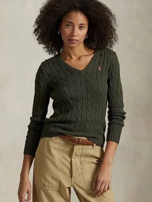 Polo Ralph Lauren sweter bawełniany kolor zielony lekki 211891641